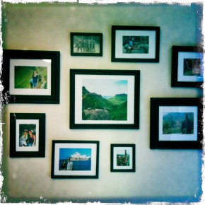 My wall of frames in the bedroom